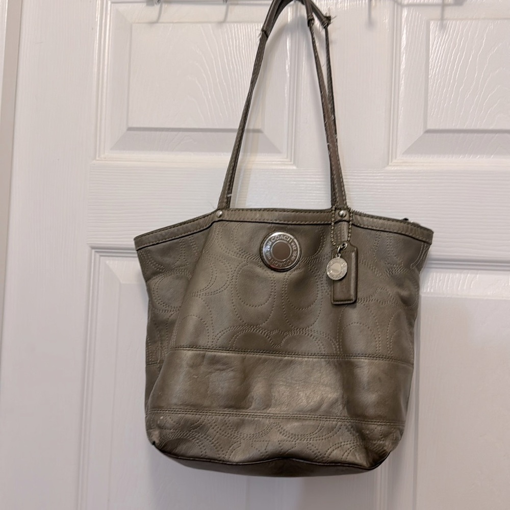 Coach purse, bronze